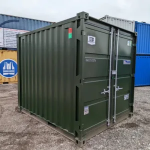 Contenedor maritimo 10 pies verde oscuro seminuevo