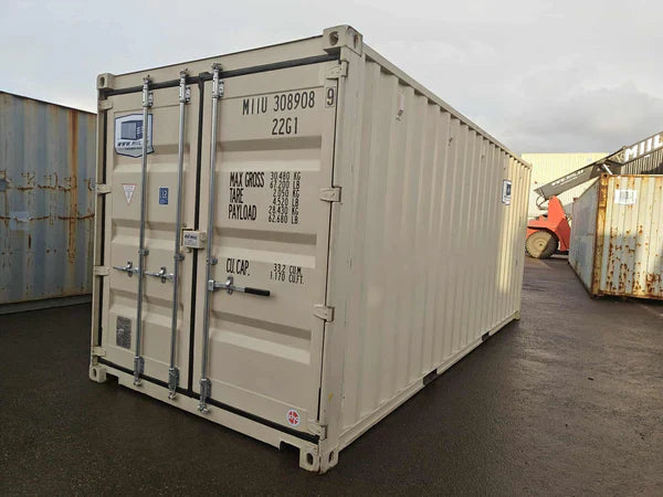 Contenedor maritimo 20 pies beige seminuevo