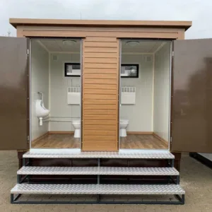 WC Cabina Doble 3×2 metros con tanque de aguas residuales